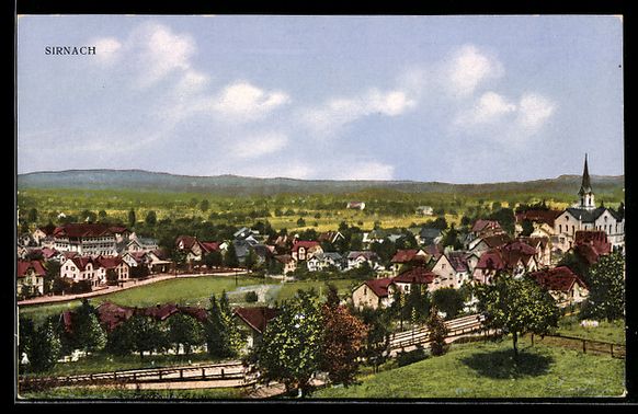 Cartoline postali: AK Sirnach, Ortsansicht mit Kirche – Usato da Berlin venduto da bartko-reher