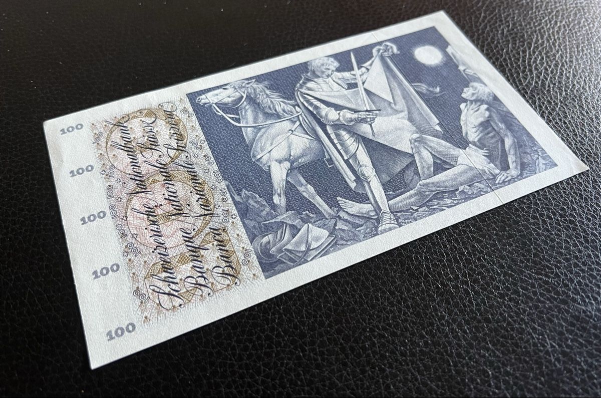 Banconote: NEUE Schweizer 100-Franken-Note, 7. März 1973 – Nuovo (secondo la descrizione) da Schwarzenberg LU venduto da tamirus 3