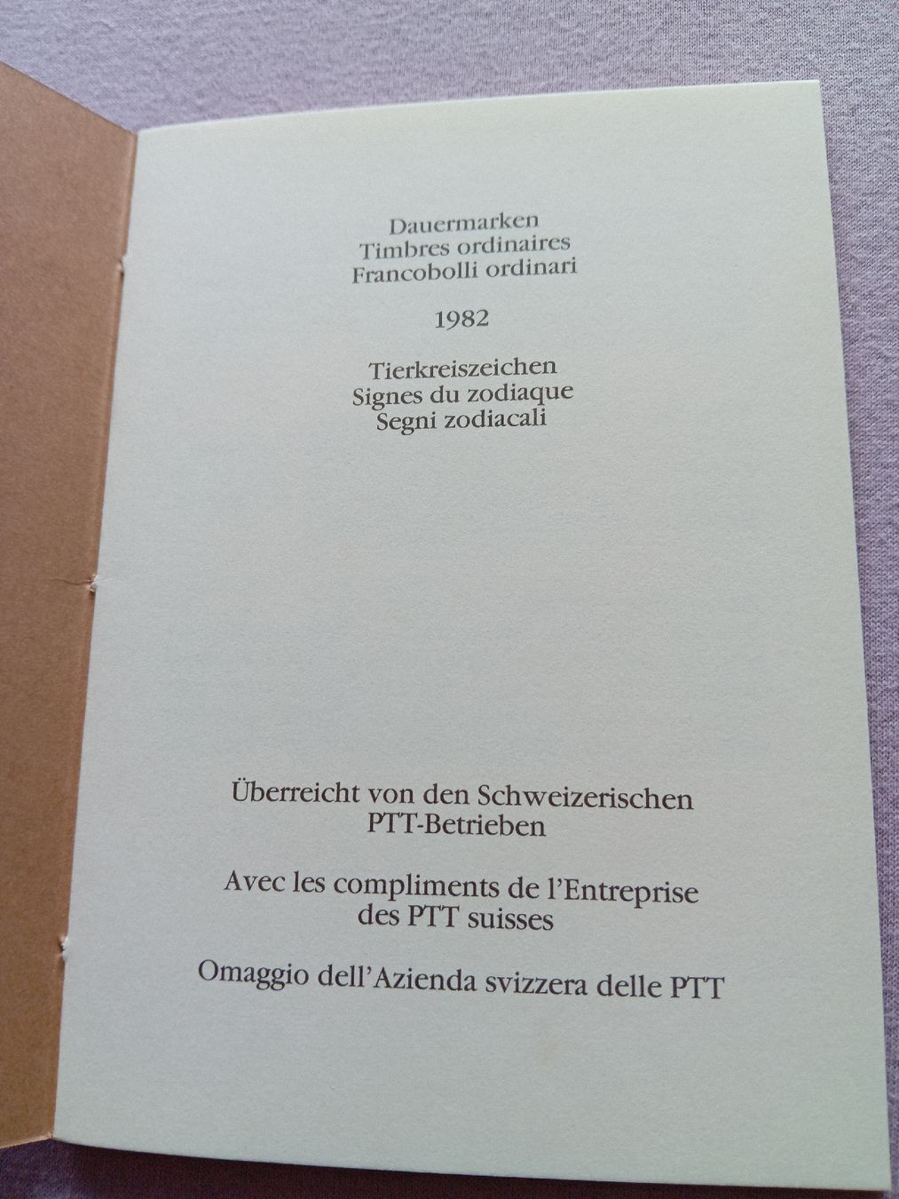 Alle Briefmarken: Briefmarkenbüchlein 1982 – Neu (gemäss Beschreibung) aus Witterswil von hele04