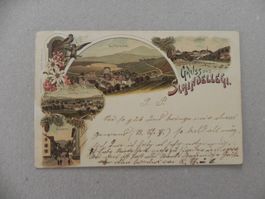 Litho Karte Schindellegi Bezirk Höfe Kanton Schwyz 1900
