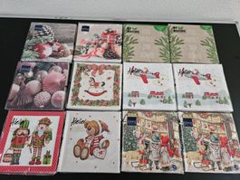 Neu - Servietten - Weihnachten - 12 Packungen - 33cm x 33cm