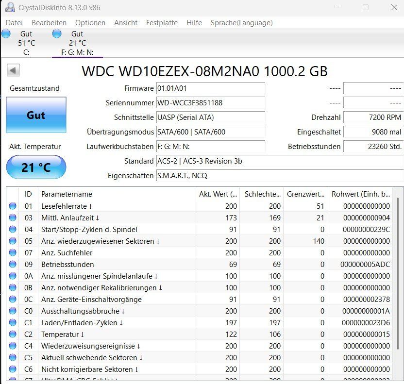 Dischi rigidi: Festplatte HDD 1 TB = 1000GB – Usato da Spreitenbach venduto da designershop65 1