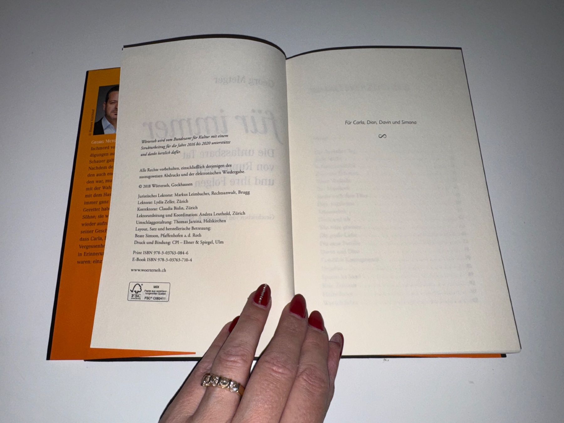 Libri: BUCH: Georg Metger, Für immer – Usato da Grosswangen venduto da Second_hand_paradise 2