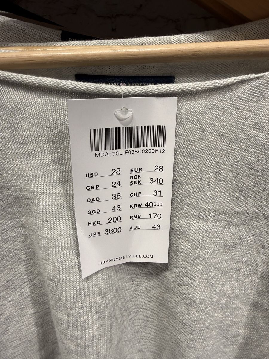 Brandy Melville Top: Brandy Melville Grey Long Sleeve Pullover New – Nuovo (secondo la descrizione) da Zürich venduto da dam_t7hk 1