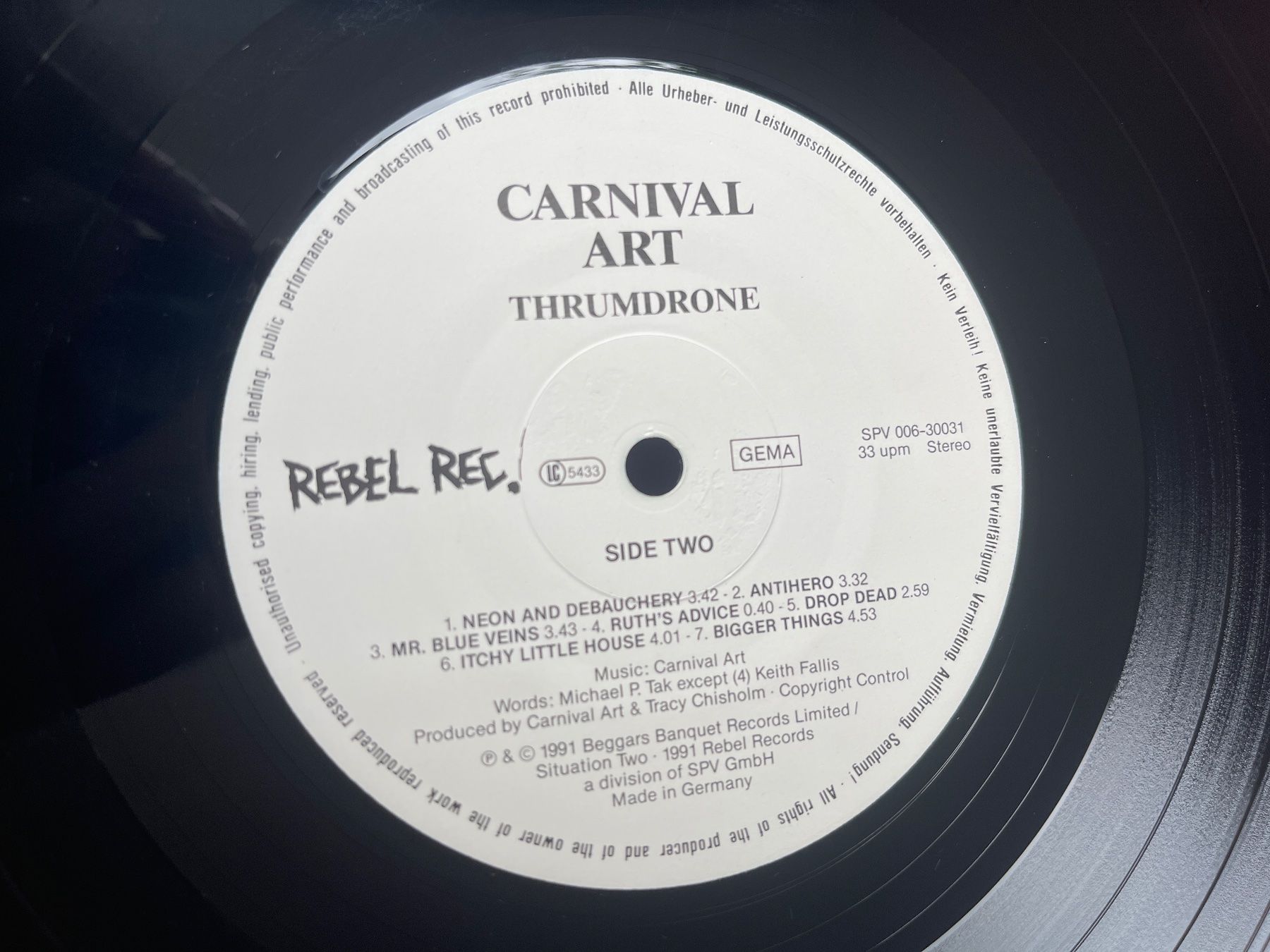 Vinyles: A595/Carnival Art - Thrumdrone – D'occasion à Frutigen par Philippe_jsp 2