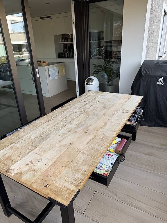 Tavoli: Esstisch / Mangoholz / 2m lang / 4 Schubladen – Usato da Bottighofen venduto da mut_bx62 1
