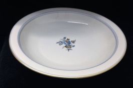 Porzellan Platte weiss rund Langenthal 1943 farbiges Dekor