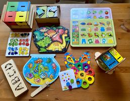 Grosses Holzspielzeug Set für Dreijährige, Top Zustand!