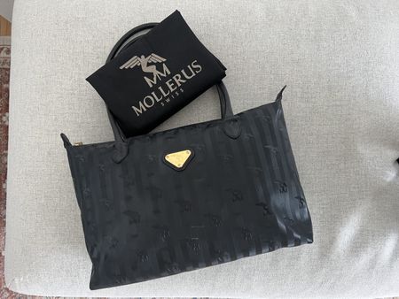 Maison Mollerus Handtasche classic schwarz/gold