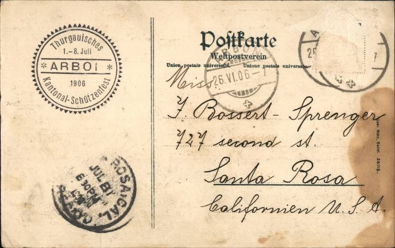 Cartoline postali: Arbon Kantonales Schützenfest – Usato da Rapperswil SG venduto da INTELVI 1