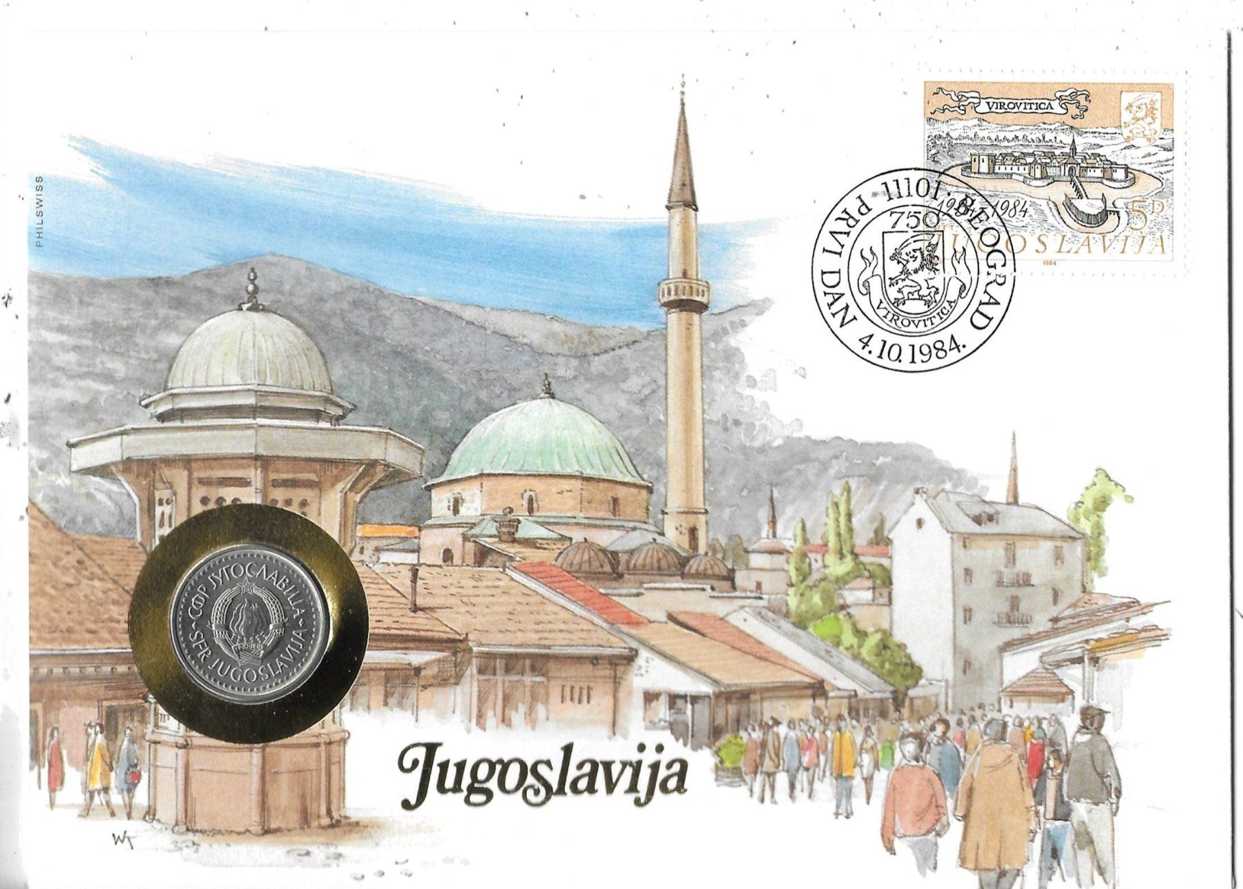 Tutti le monete: Münzbrief Jugoslawien 1984 – Usato da Schocherswil venduto da prinzipal60