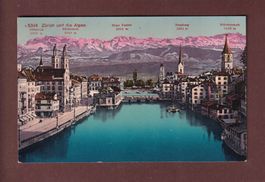 ZÜRICH und die Alpen - 1915