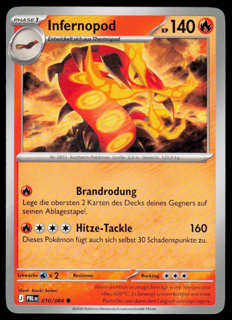 Pokémon Sammelbilder & Trading cards: Pokemon Infernopod 010/084 – Gebraucht aus Herisau von Pokemon2025