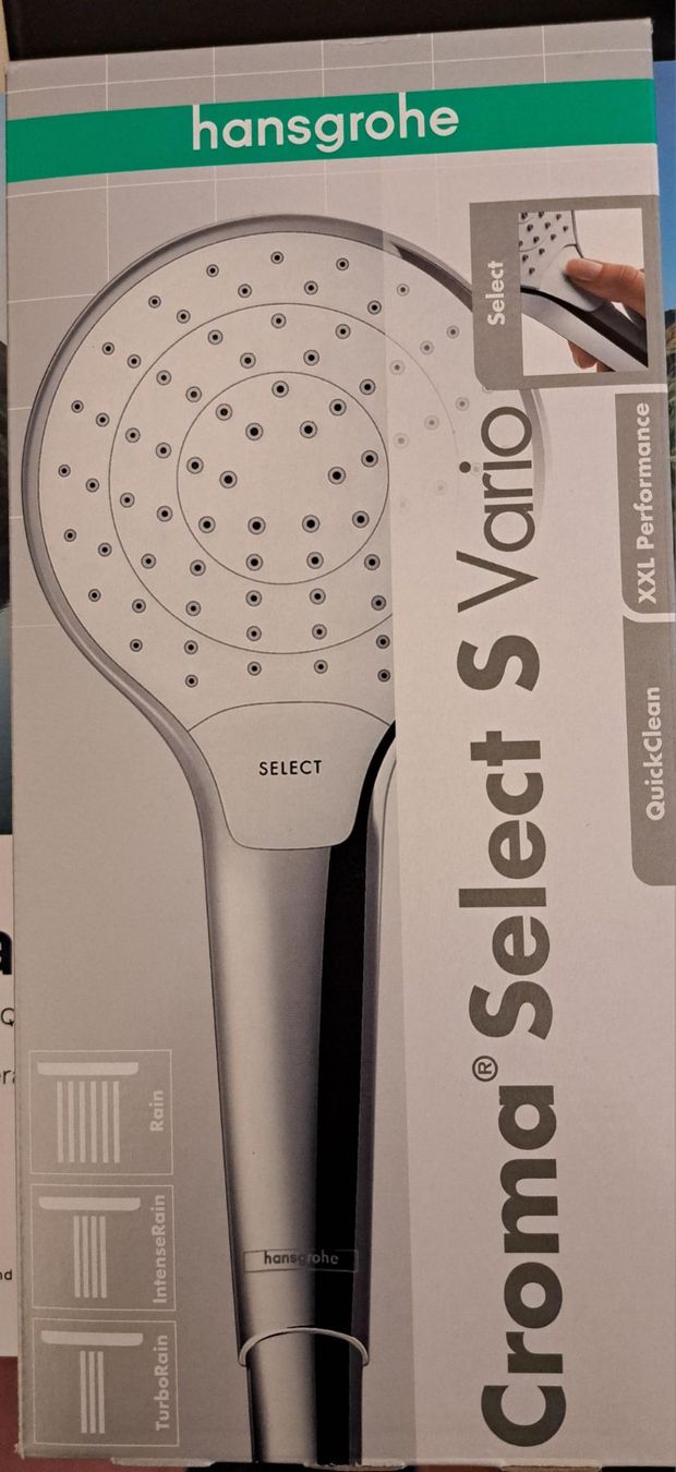 Hansgrohe Soffioni doccia: Handbrause CROMA SELECT S VARIO, Quick Clean, D 11 cm – Nuovo e nell'imballaggio originale da Hochfelden venduto da mar_bz97