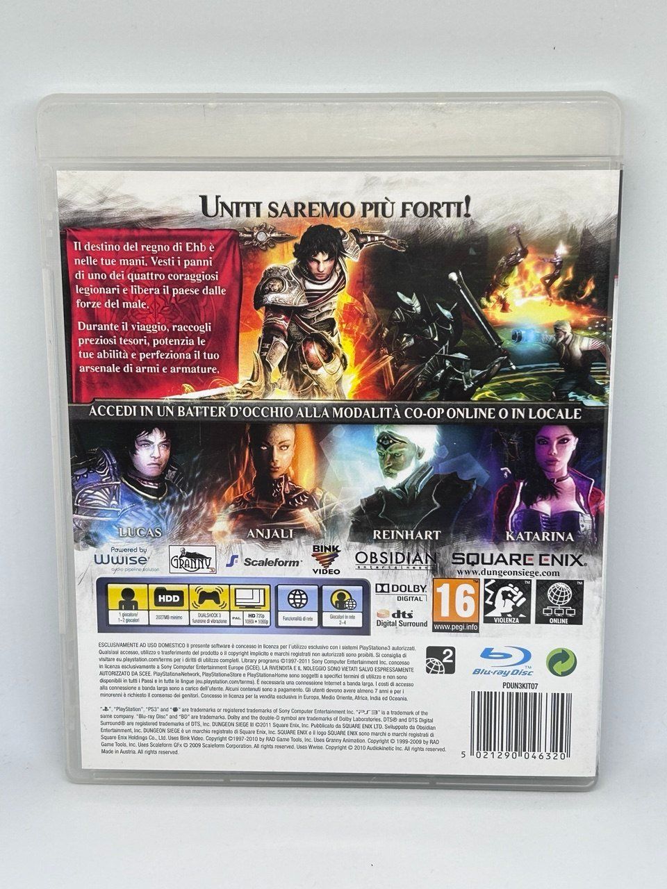 Sony Giochi: Dungeon Siege 3 per PlayStation 3 – Usato da Giubiasco venduto da LorisVale 1