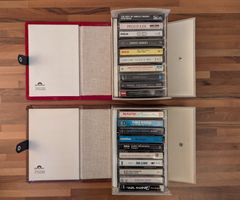 2 Kassetten-Aufbewahrungsboxen mit Kassetten