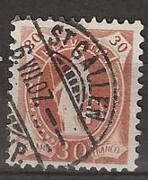CH088a - Helvetia debout 88a obl. St-Gallen 6.7.1907