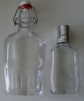 2 Glasflaschen Bügelflasche Schnapsflasche 50cl & 2dl