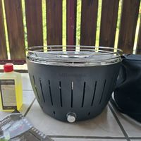 Lotus Grill Holzkohlegrill mit Zubehör anthrazit 