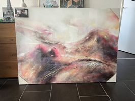 Handgemaltes abstraktes Bild auf Leinwand 120x90 cm