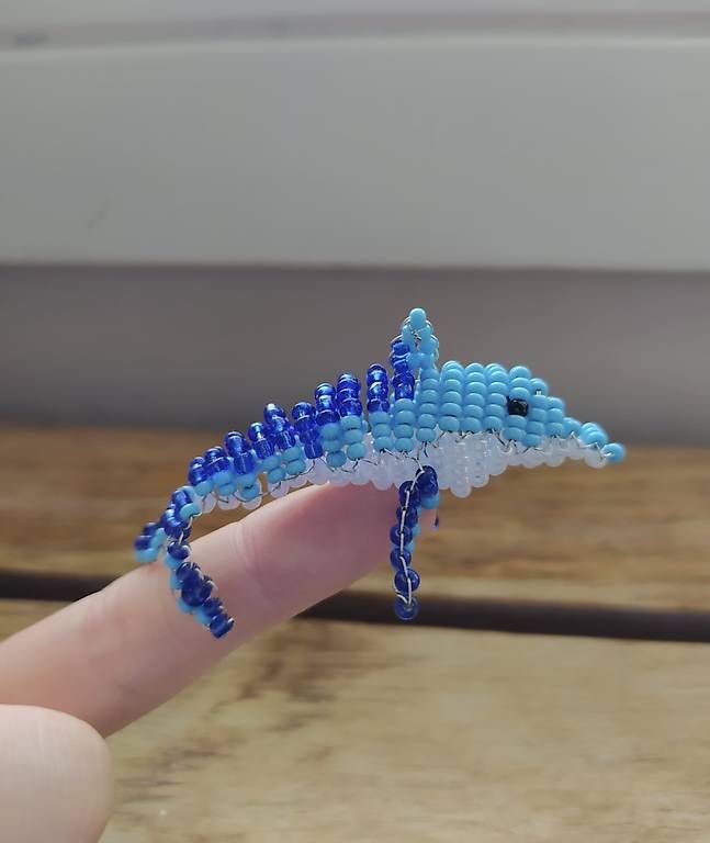 Disney Figuren: Handgemachte Perlenfiguren  Delfin, Schäferhund und Ente – Gebraucht aus Lyss von osa_9v55 2