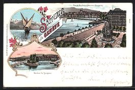 Litho Genève, Vue de Genève et Monumen