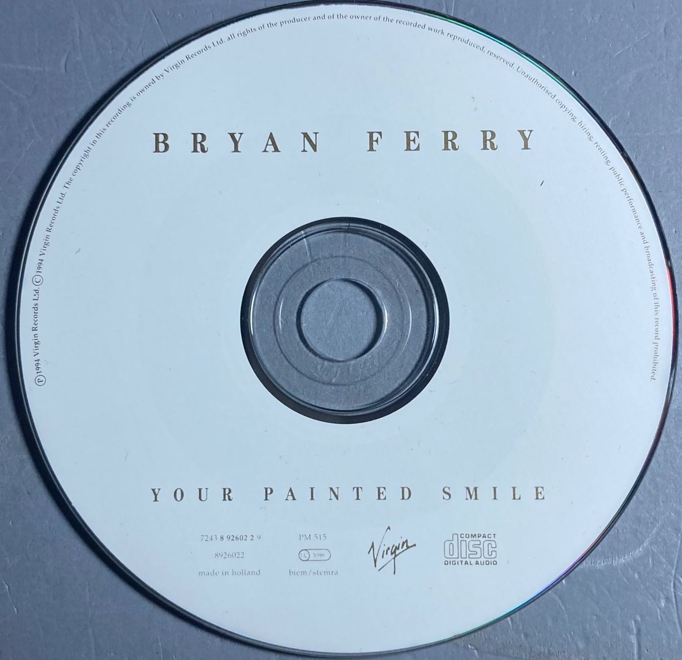 CD: BRYAN FERRY - YOUR PAINTED SMILE – Usato da Poliez-Pittet venduto da Newtown-Records 1