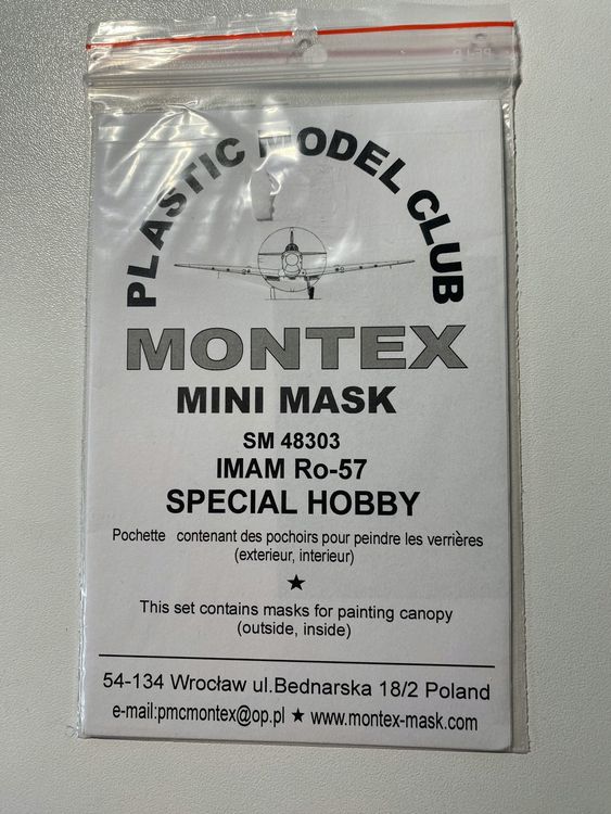 1/48 IMAM RO-57 MASK SET FOR SPECIAL HOBBY (Gebraucht) in MÜHLEDORF/SO ...