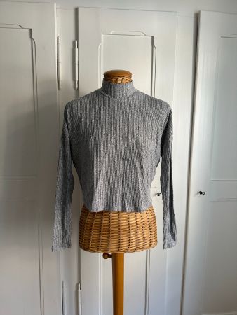 GARAGE - Langarmshirt grau meliert XS