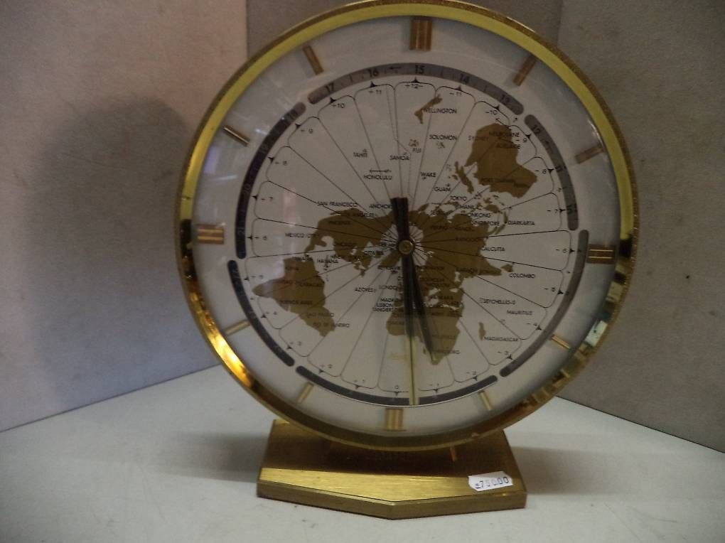 Orologi da terra & Orologi da parete: Grosse Kundo GMT World Time Zone Messing Tisch Uhr – Nuovo (secondo la descrizione) da Rieden AG venduto da Wirth03