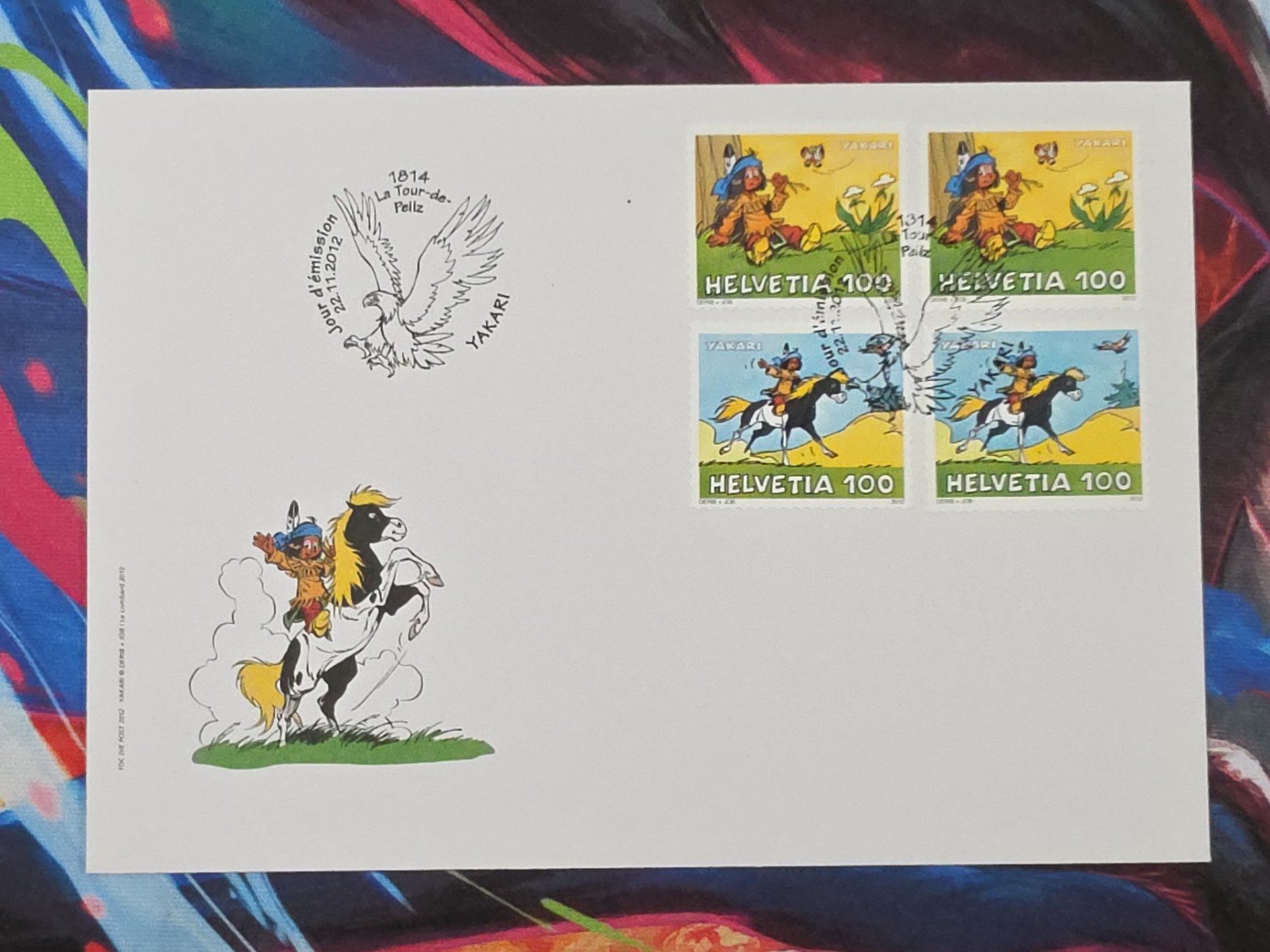 Tutti i francobolli: CL29 2x Enveloppe + Timbre Suisse 2012 – Usato da Cousset venduto da Patrick_Collections