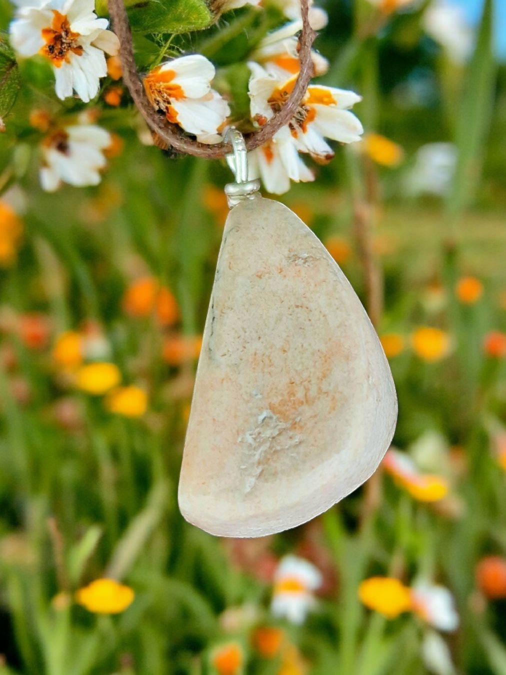 Anhänger: Schweizer Rosa Alabaster-Anhänger, handgeschliffen – Neu und originalverpackt aus Aarau von Schmuckhoehle_MD 1