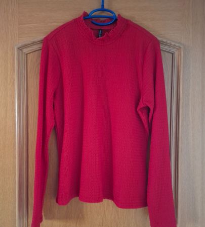 Damen Langarmshirt, rot, Gr. M