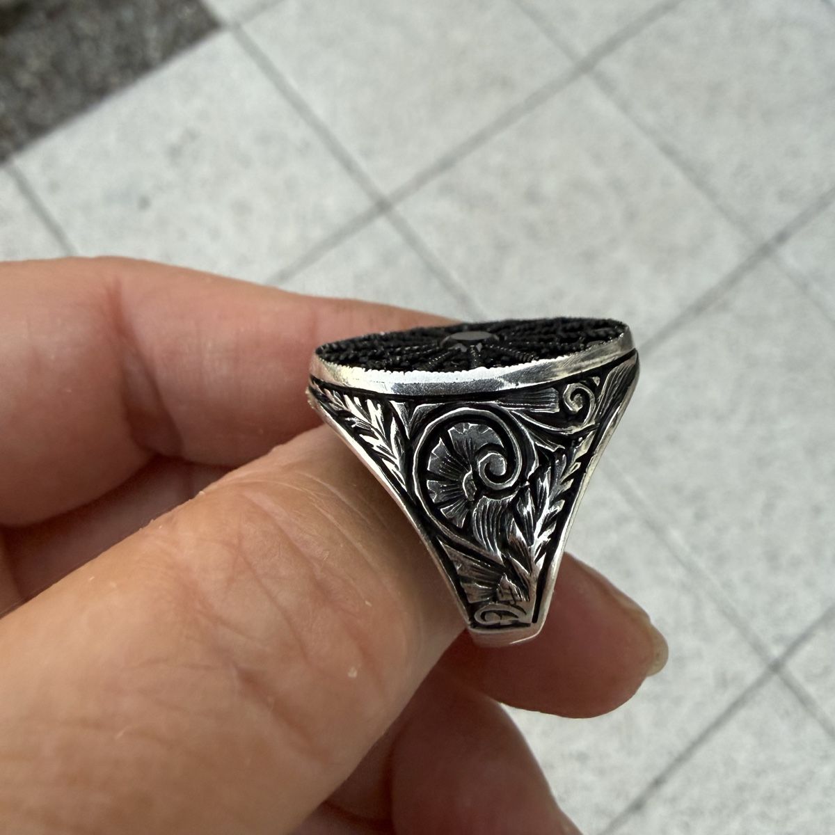 Anelli: Silberring mit schwarzer Zirkonia, Grösse 60 – Nuovo e nell'imballaggio originale da Ebikon venduto da elischka 3