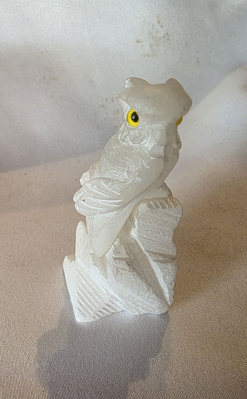 Sculture & Statue: Eule Figur Stein Handgeschnitz mit den Gelbe Auge  – Nuovo (secondo la descrizione) da Rickenbach BL venduto da nicole611 1