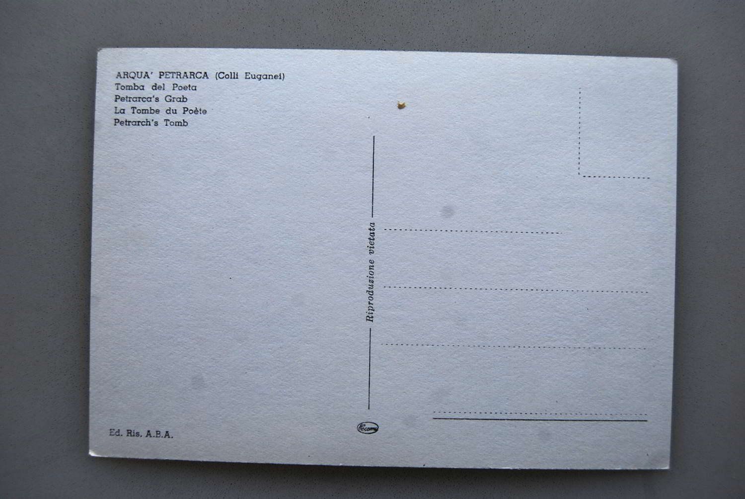 Cartoline postali: AK Arqua' Petrarca – Usato da Rüfenacht BE venduto da Toro06 1