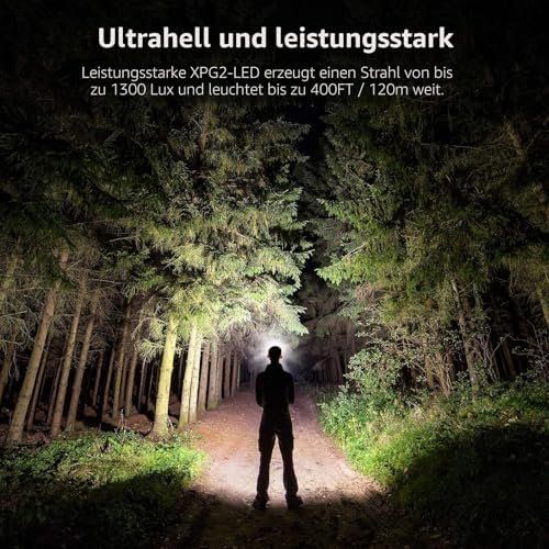 Lampen: Stirnlampe 2 Pack Superhelle LED Kopflampe 6 Leuchtmodi – Neu und originalverpackt aus Hundwil von pak_7zvn 2