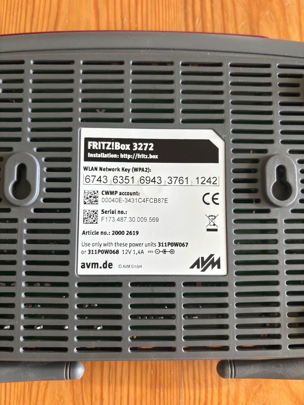 Fritz Modems & Router: FRITZ!Box 3272 WLAN Router mit Zubehör – Gebraucht aus Sonterswil von dwidi 3
