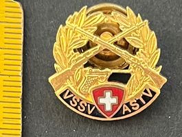 Schützenverband/Gewehre, Pistole, Kranz/CH Wappen/ pin