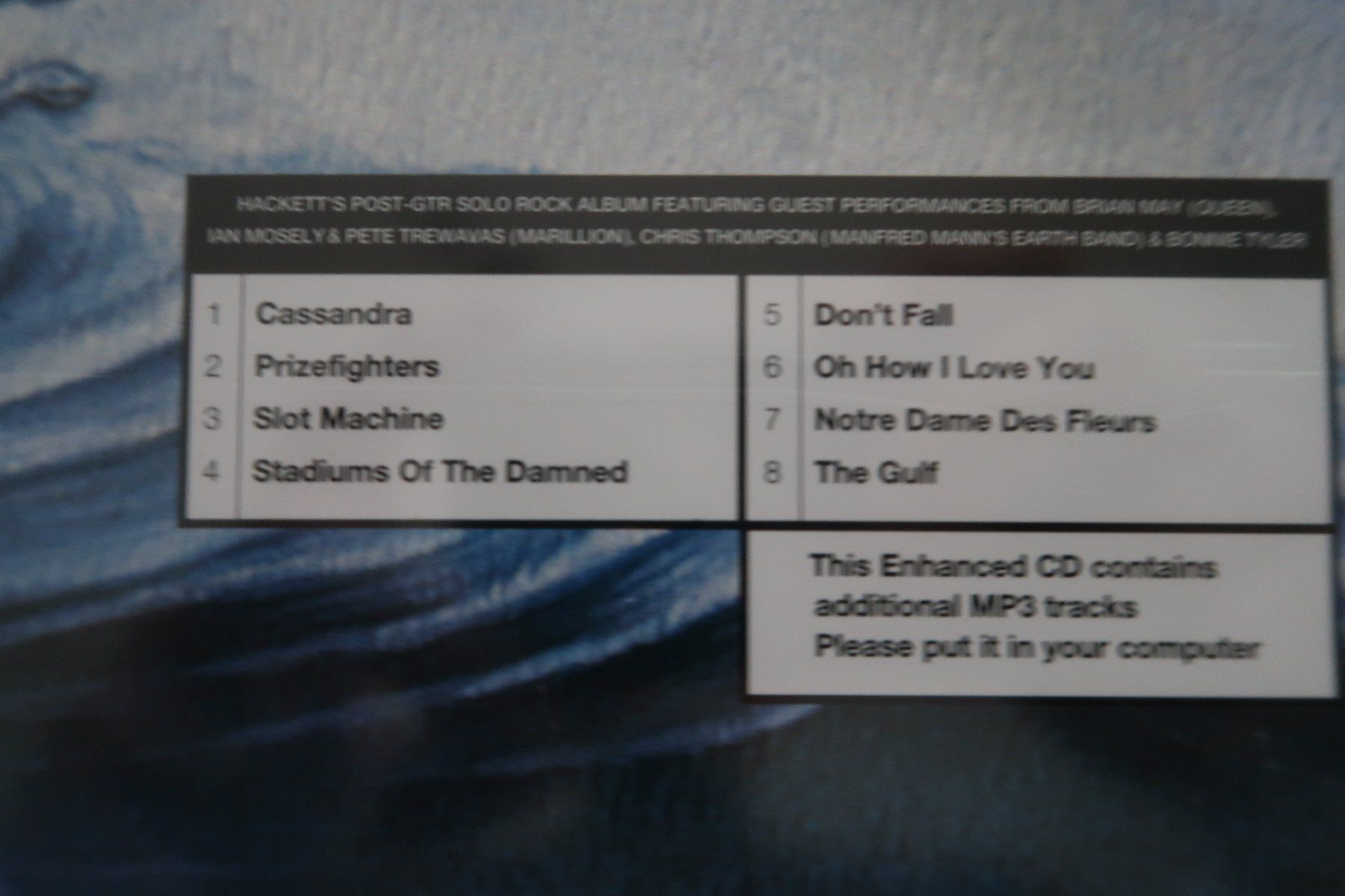 CD: STEVE HACKETT - FEEDBACK 86 - EX- GENESIS - CD – Usato da Basel venduto da Patiscat 2