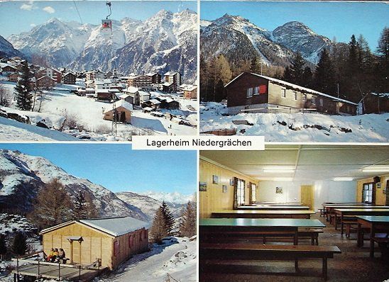 Cartoline postali: GRÄCHEN Lagerheim Niedergrächen – Usato da Jona venduto da philajona