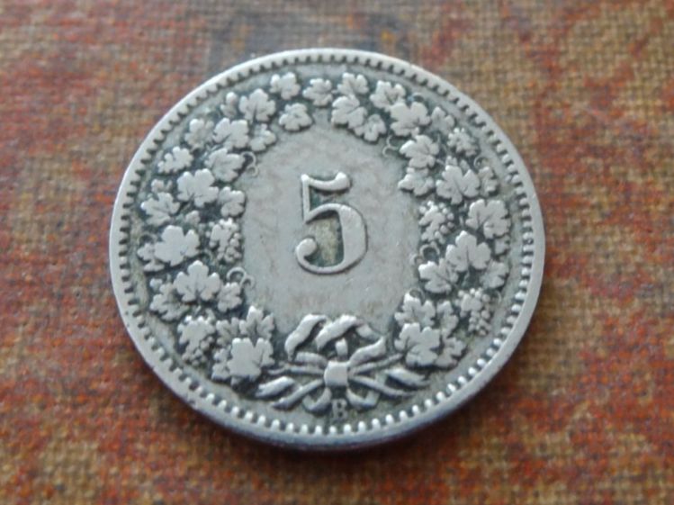 Tutti le monete: 5 Rp. 1908  (D) – Usato da Romanel-sur-Lausanne venduto da Swift13 1