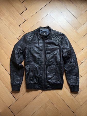 NAVYBOOT - Lederjacke schwarz M