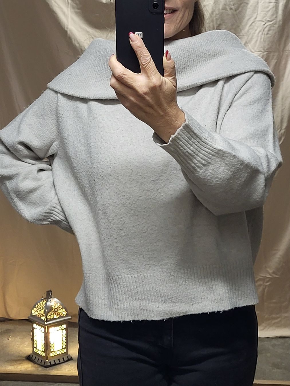 H&M Pullover & Sweatshirts: Pull d'hiver oversize beige crème, taille L/XL - douillet – Gebraucht aus Martigny-Croix von barbamama1977 3