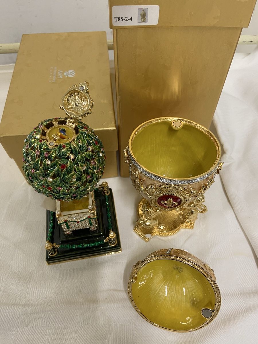 Tutte le decorazioni: Dekorative Fabergé-Eier mit Boxen 2 Stk. – Usato da Dietikon venduto da brocki-eyra 1