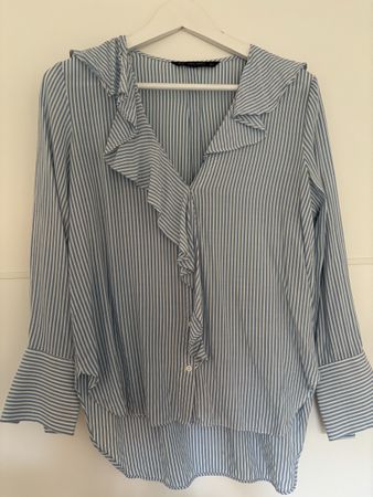 Zara Bluse gestreift blau weiss