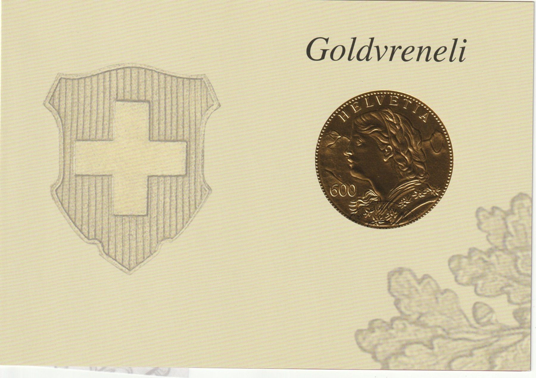 Tutti i francobolli: 2 x Sonderblock "Goldveneli", auf FDC und Geschenkfolder – Usato da Turgi venduto da Mato8