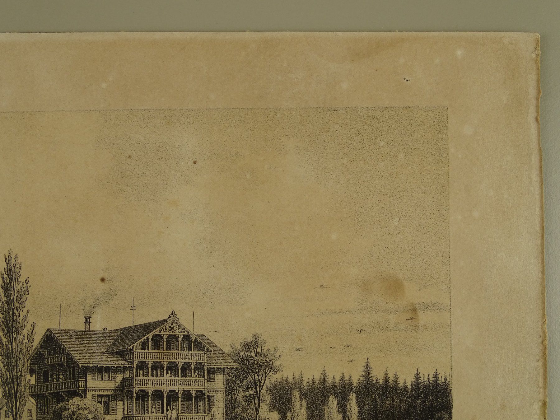 Incisioni: ZÜRICH, REGENSDORF, KATZENSEE, LITHOGRAPHIE VON E. LABHARDT – Usato da Grüningen venduto da Kartensammler 3