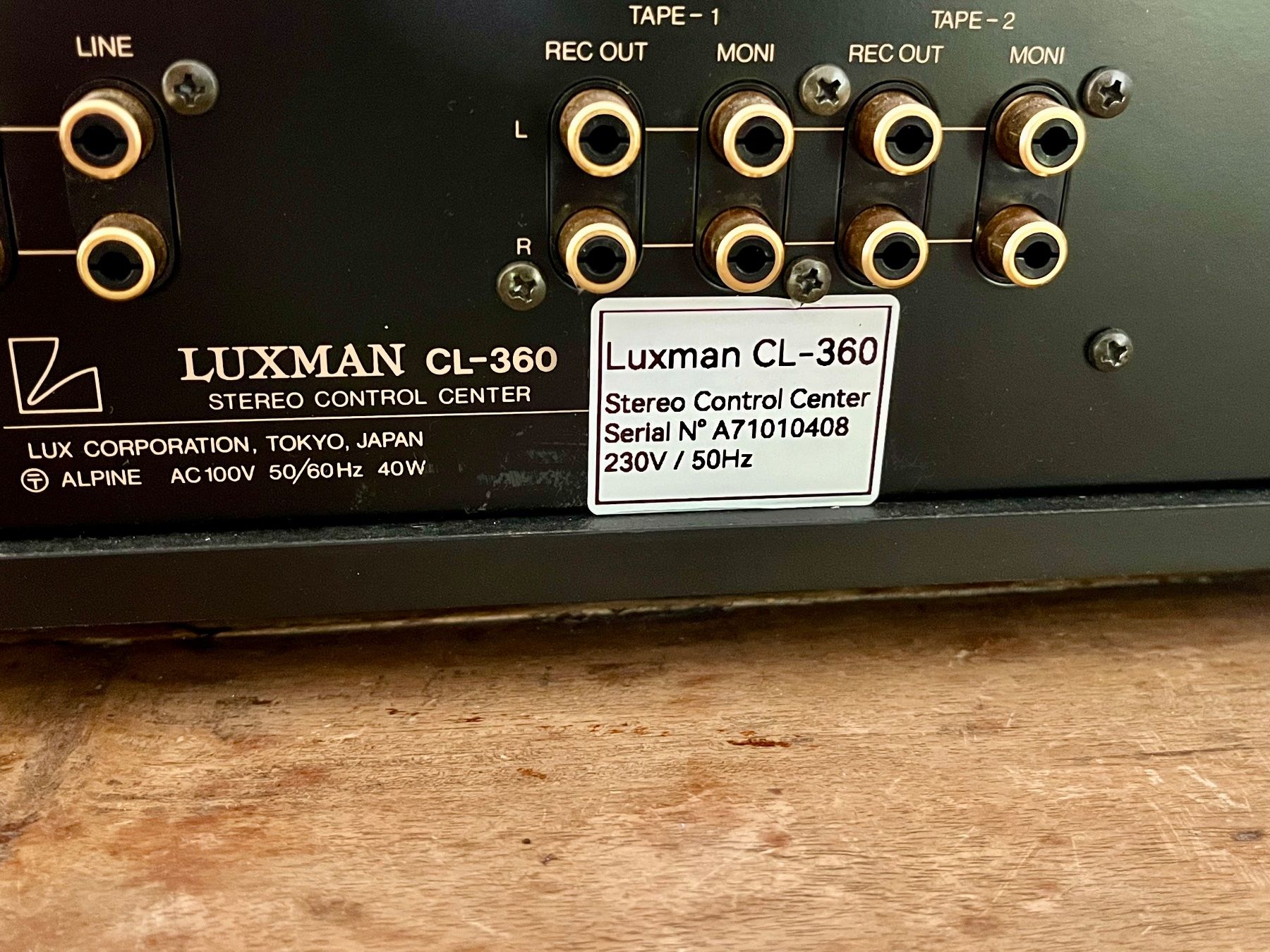 Luxman Amplificateurs: Luxman CL-360 Röhrenvorverstärker – D'occasion à Kilchberg ZH par Jaysteve 3