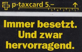 PTT P-Taxcard Messe Basel 5 CHF Telefonkarte gebraucht 2x